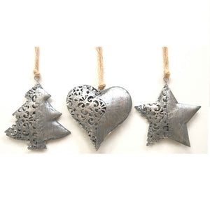 Addobbi metallo cm.13,prezzo cad uno, indicare il modello