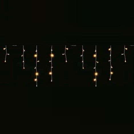 Tenda sfalsata 64 led bianco caldo a batteria