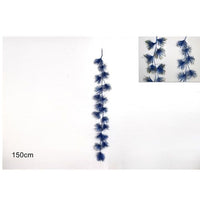 Ghirlanda glitterata 150cm blu
