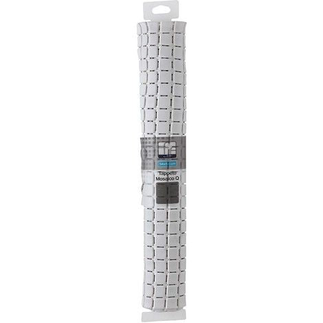 Tappetino antiscivolo in pvc mosaico bianco 40x70