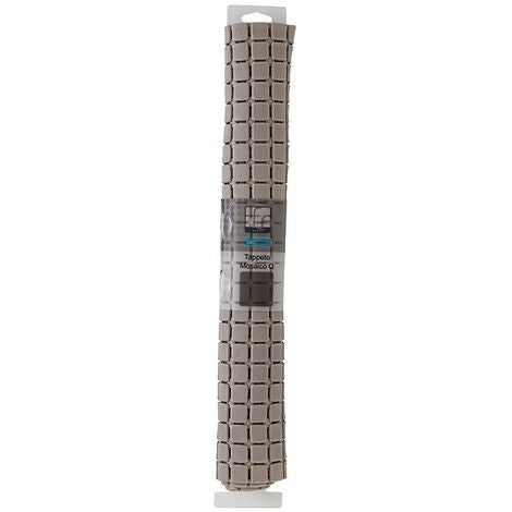 Tappetino antiscivolo in pvc mosaico tortora 40x70 cm