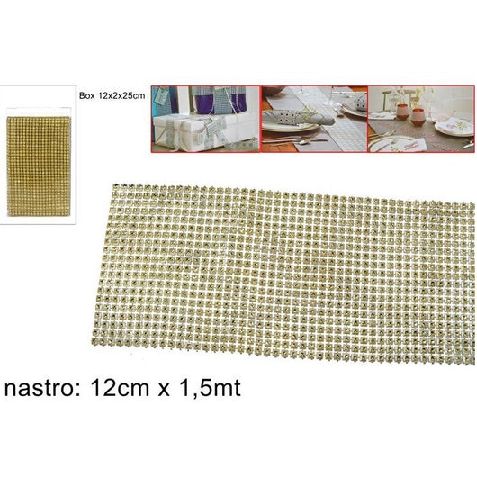 Nastro di strass 12cmx1.5m