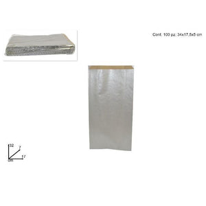 Sacchettio carta 17x32x7cm silver