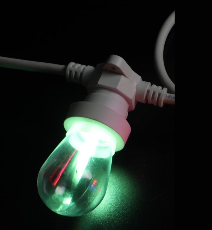 Lampadina goccia led verde  2 watt e27