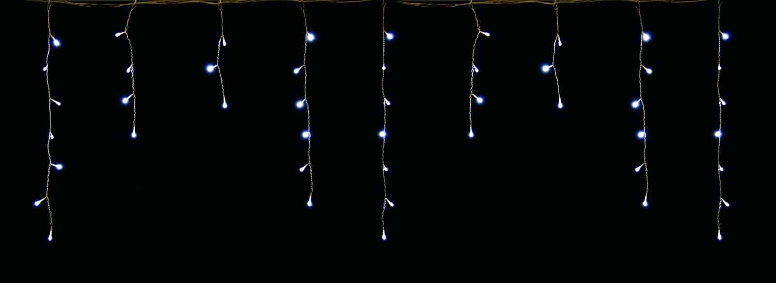 Tenda sfalsata 100 led bianchi 3,8x0,7 mt