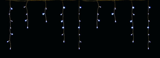 Tenda sfalsata 100 led bianchi 3,8x0,7 mt