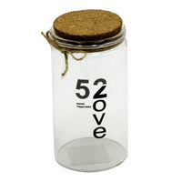 Barattolo vetro con tappo sughero tondo 6,5x6,5xh13,6 cm 0,135 kg