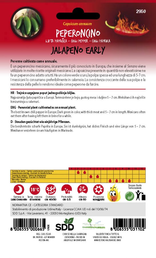 Hot peppers jalapeno early