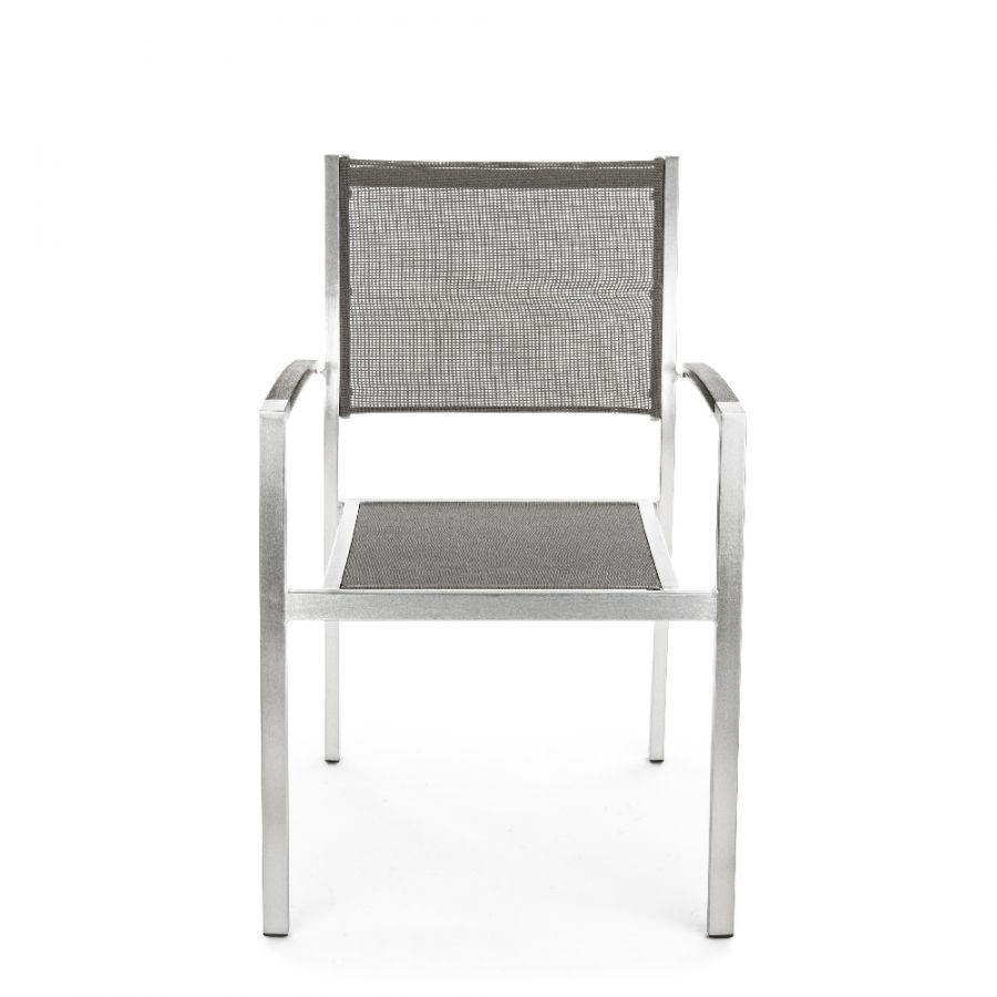 Sedia con braccioli irwin alluminio