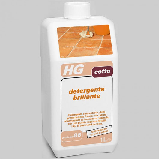 Detergente brillante per cotto