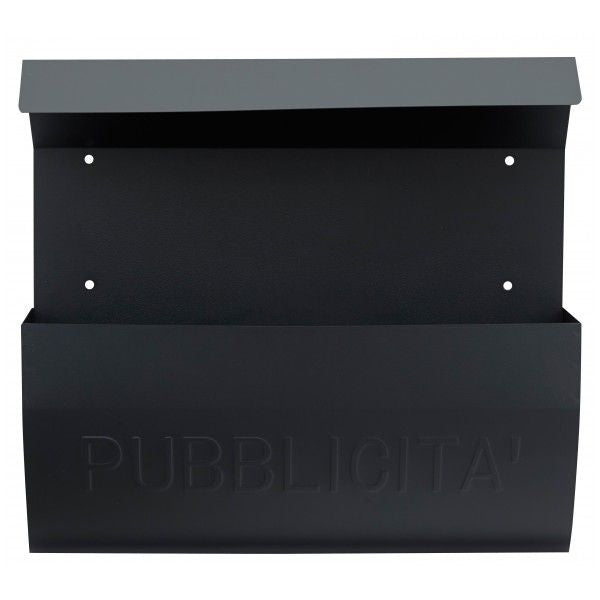 Cassetta portapubblicitÀ con tetto, in acciaio verniciato grigio scuro