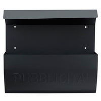 Cassetta portapubblicitÀ con tetto, in acciaio verniciato grigio scuro