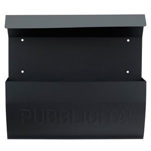Cassetta portapubblicitÀ con tetto, in acciaio verniciato grigio scuro