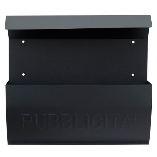 Cassetta portapubblicitÀ con tetto, in acciaio verniciato grigio scuro