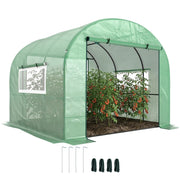 Serra da Giardino in Acciaio e PE Anti UV ¨C zephmum ¨C Verde 3x3x2 m con Finestre