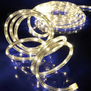 Trade Shop - Tubo Luminoso A Led Per Esterno Bianco Caldo 10 Metri Con Controller Giochi Luce -