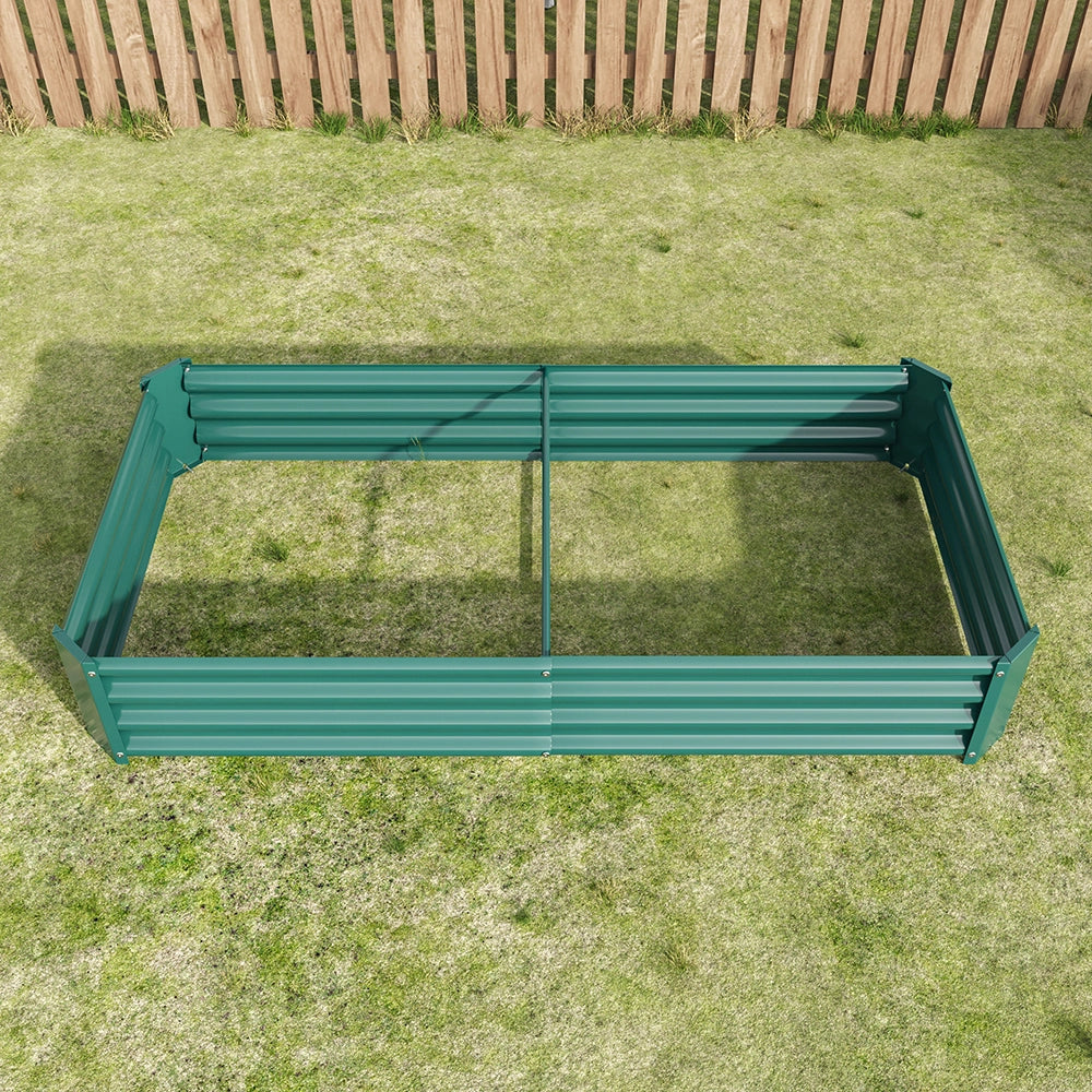 Aiula rialzata-Xylo-Metallo-design stabile, antiruggine, senza fondo, per orto/giardino