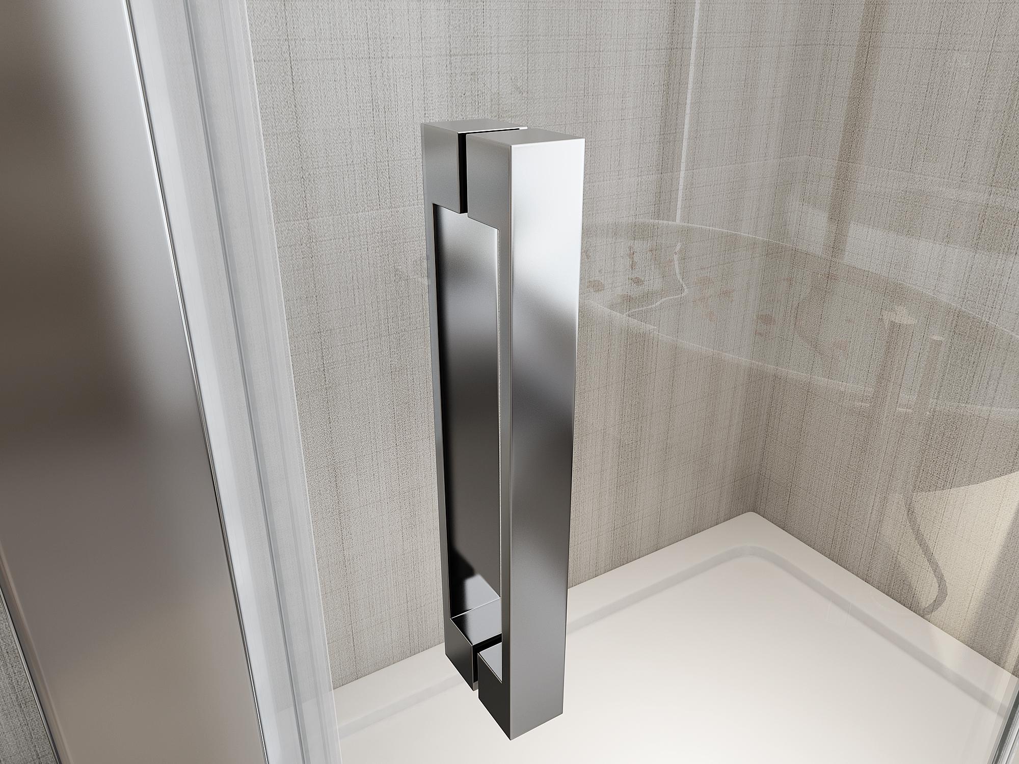 Box Doccia 3 Lati 65x170x65 cm 1 anta Scorrevole in Cristallo trasparente 6mm H190 Four