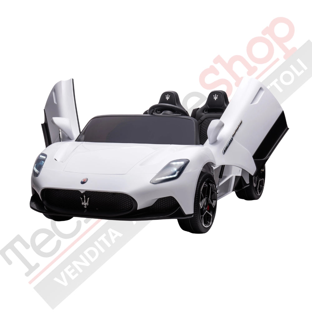 Tecnobike Shop - Auto Elettrica Per Bambini Maserati MC20 Full Optional 12V-Bianco