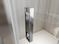 Box Doccia 3 Lati 1 Anta Scorrevole in Cristallo Trasparente 6mm H190 Four 70x100 cm