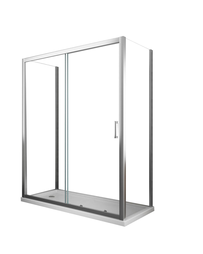 Box Doccia 3 Lati 75x170x75 cm 1 anta Scorrevole in Cristallo trasparente 6mm H190 Four