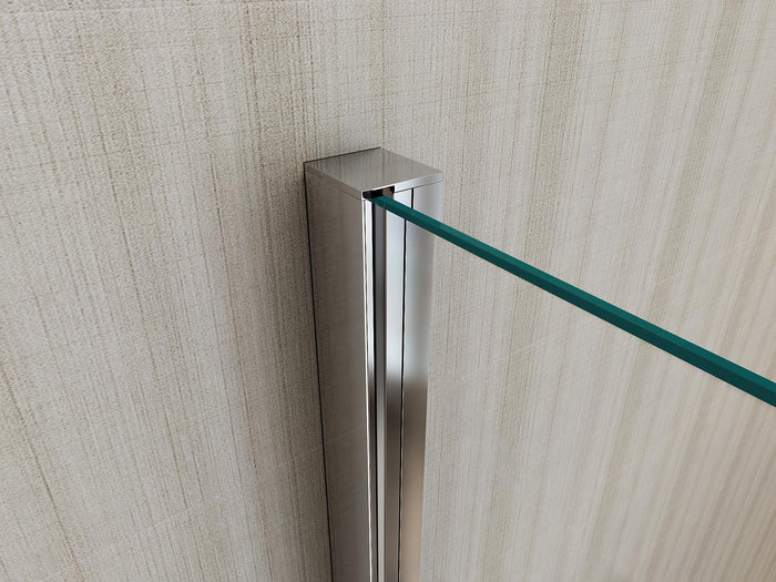 Box Doccia 3 Lati 80x130x80 cm 1 anta Scorrevole in Cristallo trasparente 6mm H190 Four