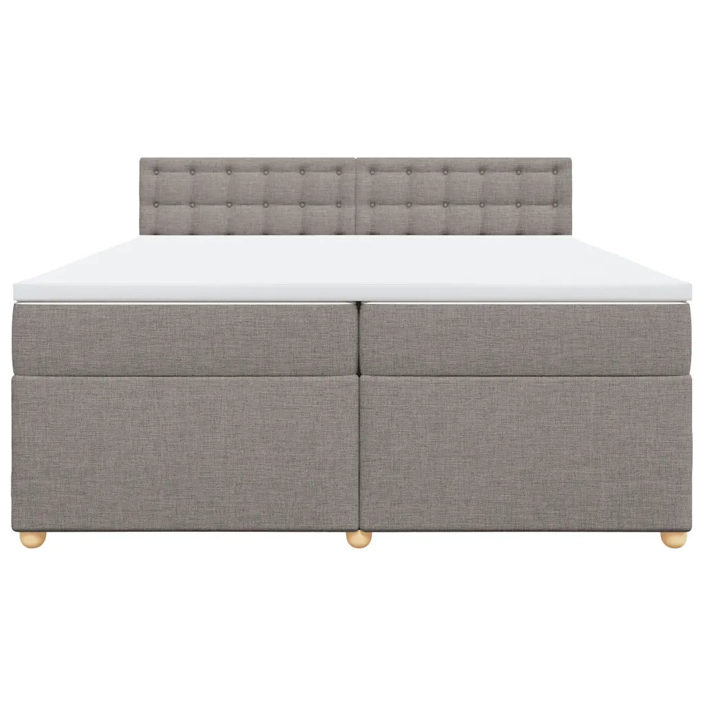 Giroletto a Molle con Materasso Tortora 200x200 cm in Tessuto 3286805