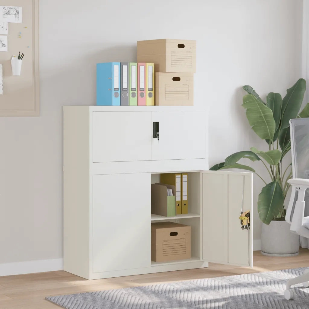 Armadio Classificatore Bianco 90x40x110 cm in Acciaio 3188310