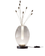 Lampada da Tavolo Tully LED 7W con Struttura in Metallo e Vetro Borosilicato Grigio Chiaro, Regolazione Touch e CCT 2700K/3000K/4000K - Tully