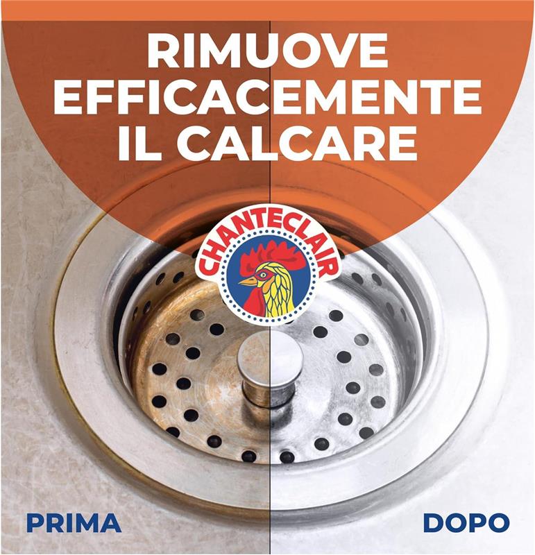 CHANTECLAIR SET DA 12 PZ ANTICALCARE 625 ML - EXTRA RAPIDO - ACETO PREVIENI CALCARE - EFFICACE SENZA RISCIACQUO - NUOVA FORMUMLA