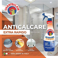 CHANTECLAIR SET DA 12 PZ ANTICALCARE 625 ML - EXTRA RAPIDO - ACETO PREVIENI CALCARE - EFFICACE SENZA RISCIACQUO - NUOVA FORMUMLA
