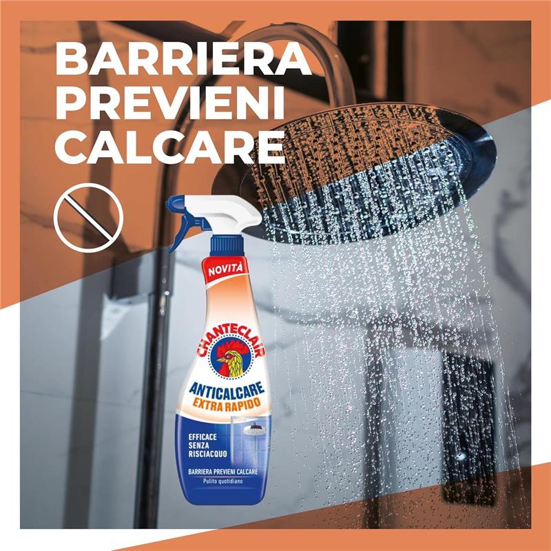 CHANTECLAIR SET DA 12 PZ ANTICALCARE 625 ML - EXTRA RAPIDO - ACETO PREVIENI CALCARE - EFFICACE SENZA RISCIACQUO - NUOVA FORMUMLA