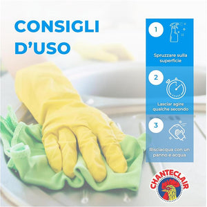 CHANTECLAIR SET DA 12 PZ  BAGNO EXTRA BRILLANTE ANTICALCARE TRIGGER 625 ML