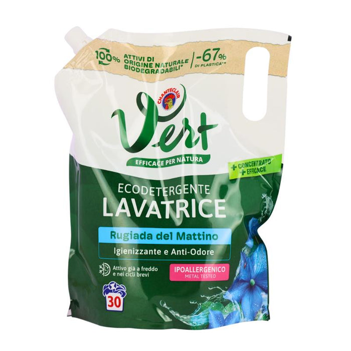 CHANTECLAIR VERT RICARICA AMMORBIDENTE CONCENTRATO DA 1,2LT  - 30LAV - RUGIADA DEL MATTINO - IPOALLERGENICO LUNGA DURATA