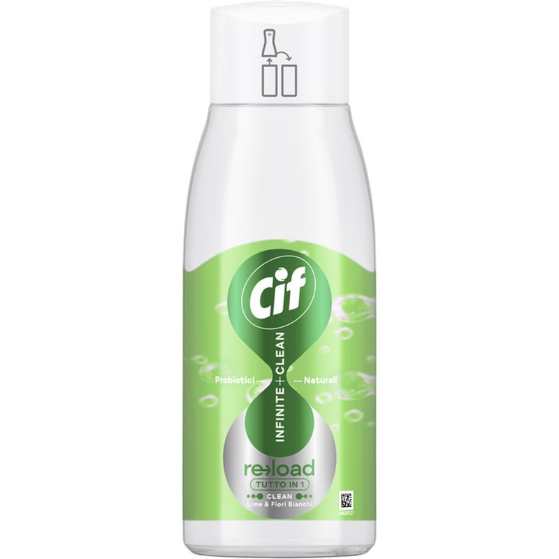 CIF RICARICA INFINITE+CLEAN LIME E FIORI BIANCHI 590 ML TUTTO IN UNO PROBIOTICI NATURALI SENSITIVE