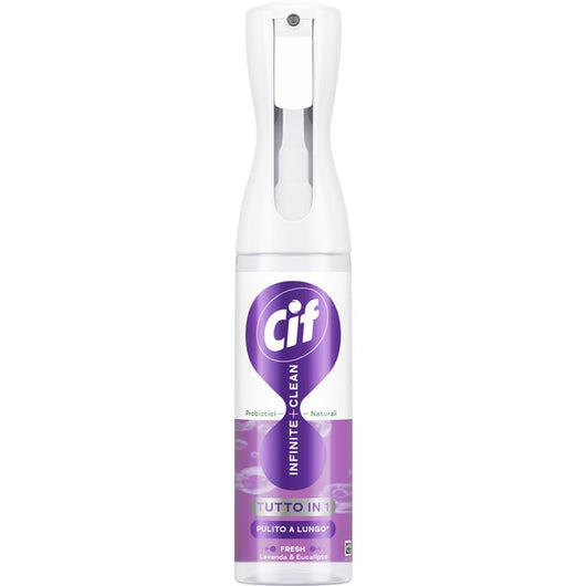 CIF SPRAY INFINITE+CLEAN LAVANDA E EUALIPTO TRIGGER 280 ML TUTTO IN UNO PULITO A LUNGO PROBIOTICI NATURALI