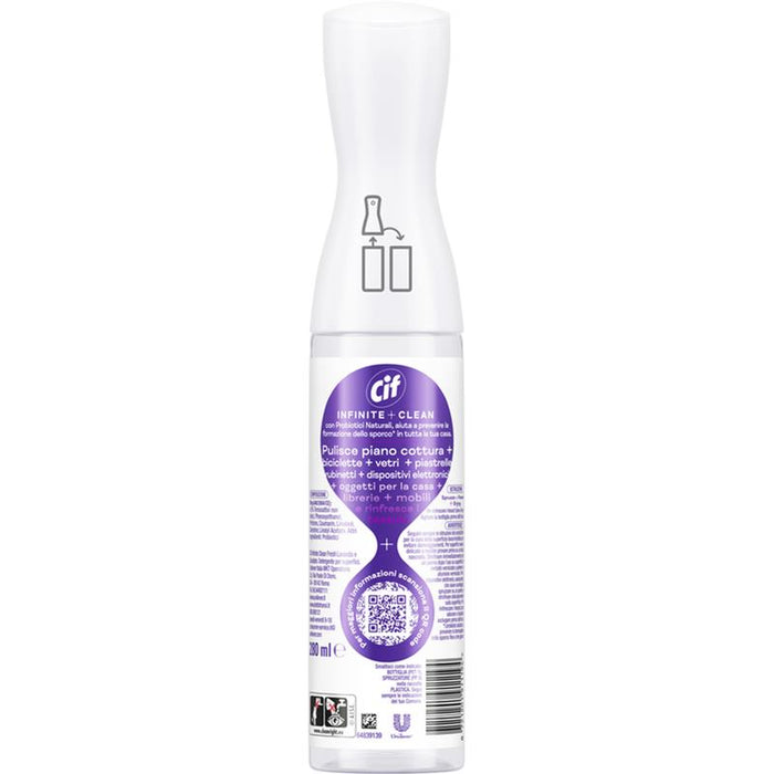 CIF SPRAY INFINITE+CLEAN LAVANDA E EUALIPTO TRIGGER 280 ML TUTTO IN UNO PULITO A LUNGO PROBIOTICI NATURALI