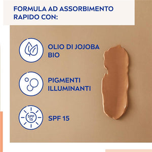 NIVEA 5 IN 1 BB SUPER IDRATANTE 24H NO STOP OLIO DI JOJOBA BIO PIGMENTI ILLUMINANTI CREMA GIORNO DORATA 50 ML