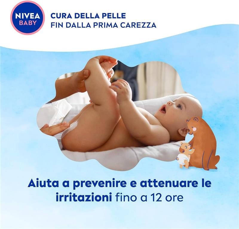 NIVEA BABY SET DA 6 PZ CAMBIO PANNOLINO PASTA PROTETTIVA 100 ML CREMA CAMBIO PANNOLINO LENITIVA ED EMOLLIENTE