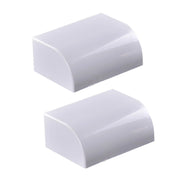 2 Pezzi Connettore Angolare Per Canaline Passacavi 40X40mm, Angolo Esterno Con Curva, Colore Bianco