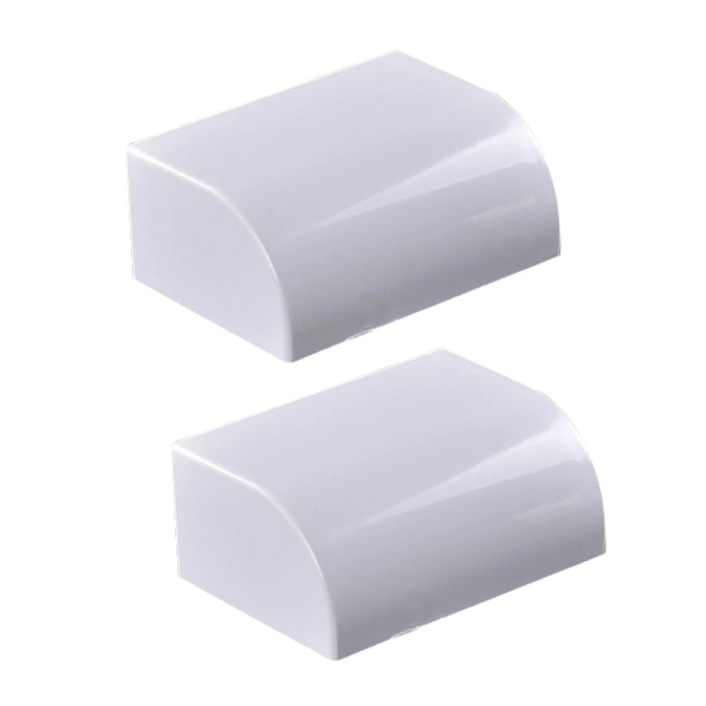 2 Pezzi Connettore Angolare Per Canaline Passacavi 40X40mm, Angolo Esterno Con Curva, Colore Bianco