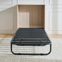 Mobile Letto a Scomparsa Singolo Salvaspazio Olmo con Materasso e Rete Incluso