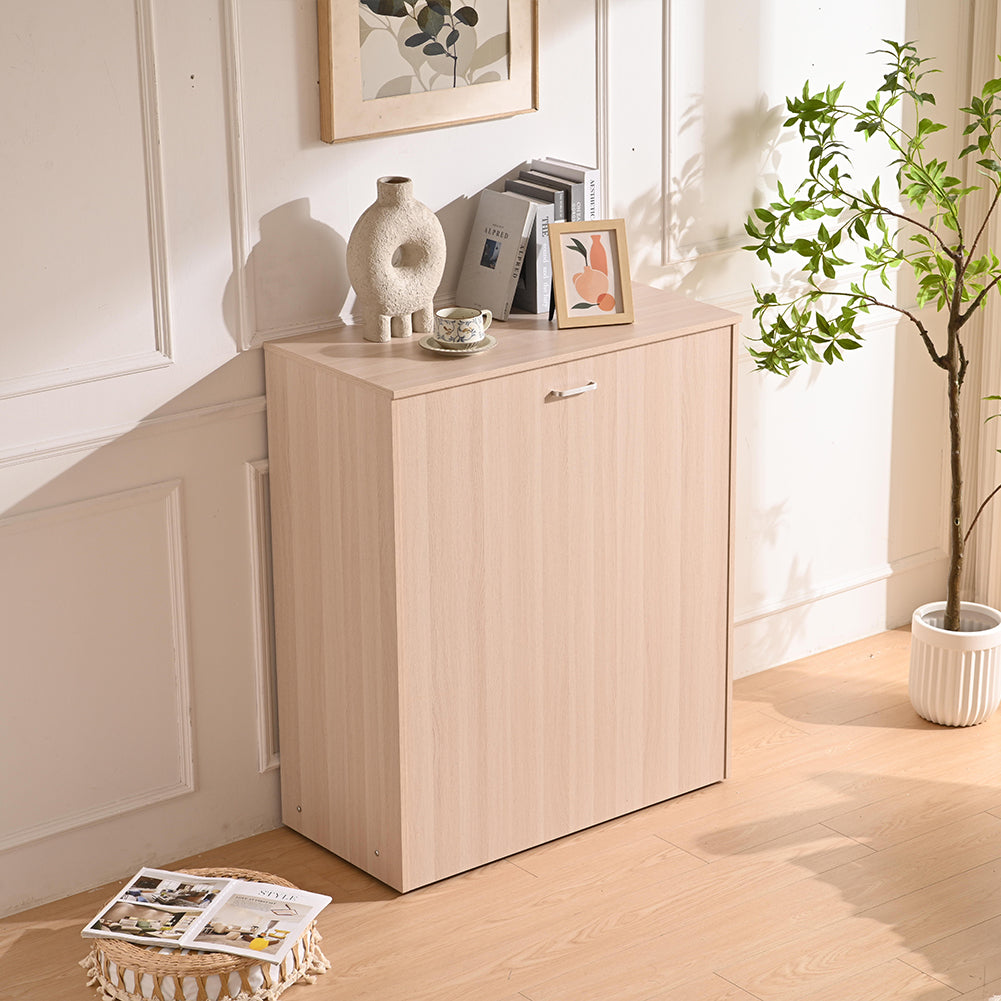 Mobile Letto a Scomparsa Singolo Salvaspazio Olmo con Materasso e Rete Incluso