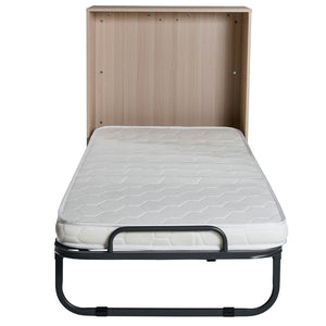 Mobile Letto a Scomparsa Singolo Salvaspazio Olmo con Materasso e Rete Incluso