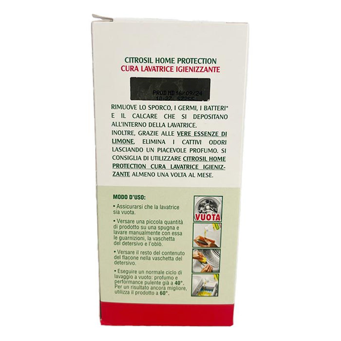 CITROSIL CURA LAVATRICE IGENIZZANTE RIMUOVE LO SPORCO E IL CALCARE CON VERE ESSENZE DI LIMONE 250 ML