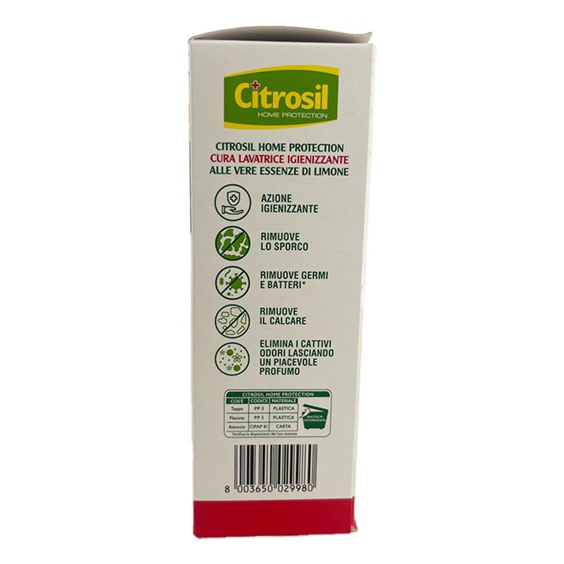 CITROSIL CURA LAVATRICE IGENIZZANTE RIMUOVE LO SPORCO E IL CALCARE CON VERE ESSENZE DI LIMONE 250 ML