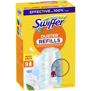 SWIFFER DUSTER REFILL CATTURAPOLVERE PIUMINI PROFUMATI CLEAN & FRESH 9 PZ MAXI PACK
