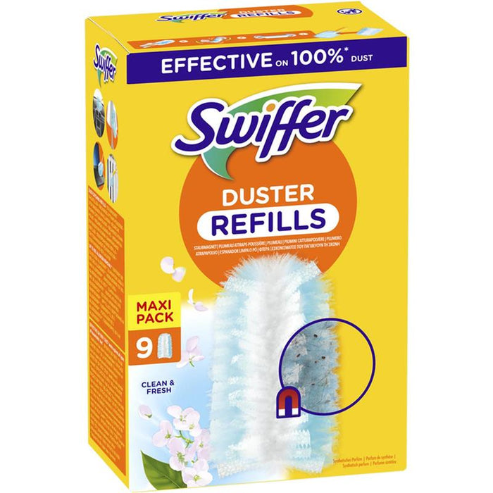 SWIFFER DUSTER REFILL CATTURAPOLVERE PIUMINI PROFUMATI CLEAN & FRESH 9 PZ MAXI PACK