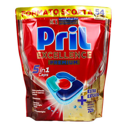 PRIL EXCELLENCE PREMIUM 5 IN 1 EXTRA EFFICACE CONTRO LO SPORCO OSTINATO E SECCO DA 72H 54 CAPS