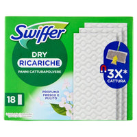 SWIFFER PANNI CATTURAPOLVERE PER SCOPA SWIFFER PROFUMO FRESCO E PULITO RICARICA 18 PANNI